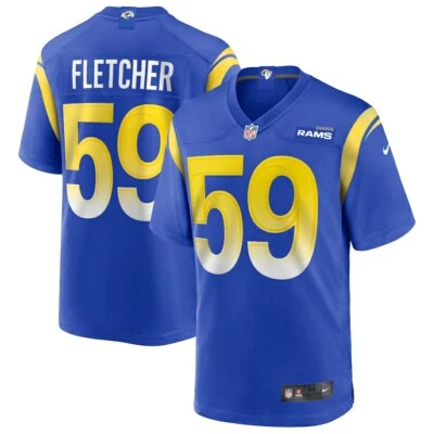 Футболка игровая Los Angeles Rams London Fletcher No59 Nike Royal 2025 снятая с производства NFL - Изображение 1 из 3