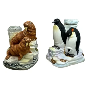 1980’s CYRUS NOBLE Decanter Set Walrus And Penguin Family 100ml Ea Empty LMTD ED - Picture 1 of 22