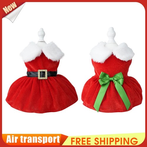 VETEMENTS Completo Natalizio Morbido Gatti Cane Vestito Rosso Comodo Natalizio Vestiti Forniture