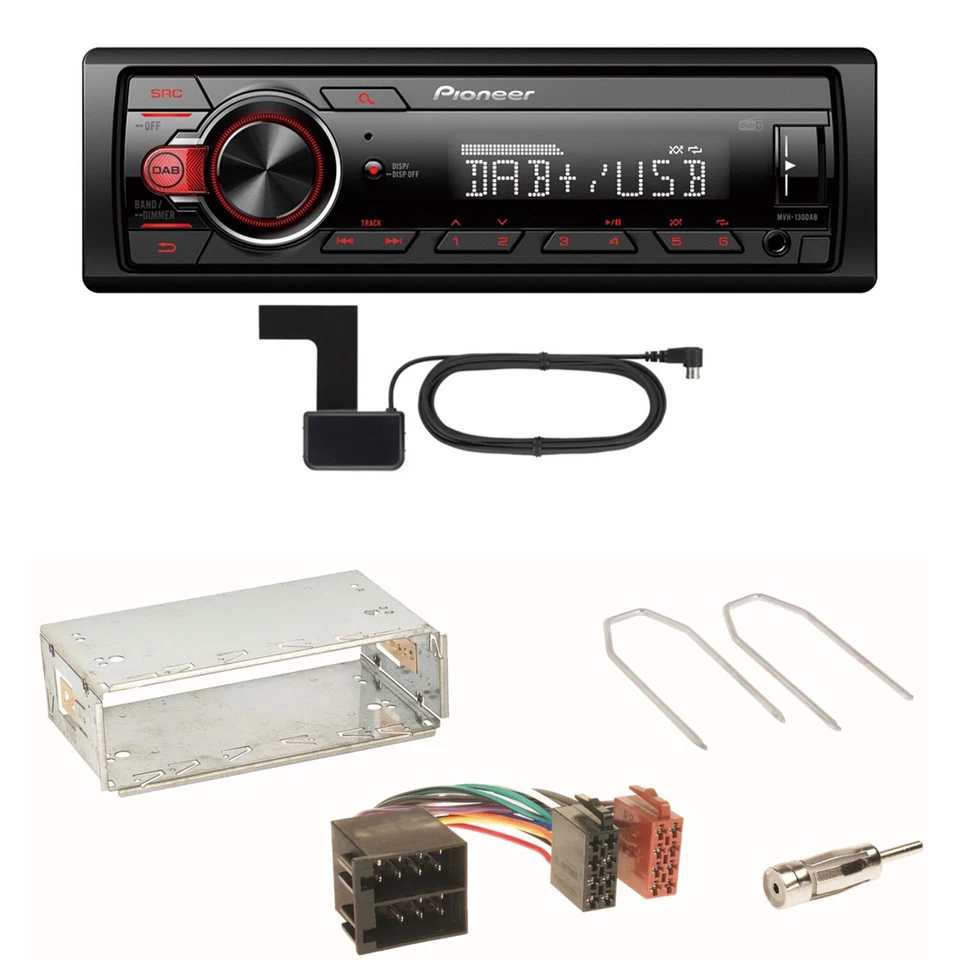 Pioneer MVH-130DAB Digitalradio USB Einbauset für Opel Astra F G Corsa B Zafira  - Bild 1 von 1