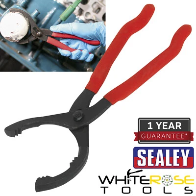 Sealey Oil Filter Pliers Forged 60-108mm Capacity Car Service Tools Wrench - Image 1 of 3