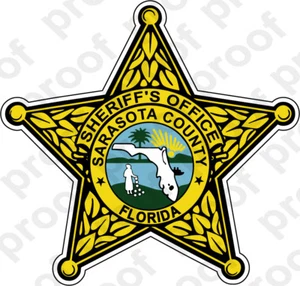 STICKER SHERIFF SARASOTA COUNTY - Picture 1 of 2