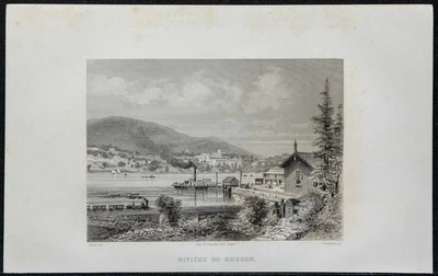 1866 - River Of Hudson (USA) - engraving antique - Carry Fluval - Bild 1 von 4