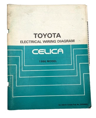 Toyota Celica 1986 OEM Shop Service Repair Manual DIY Wiring Diagrams Schematics - Image 1 of 4