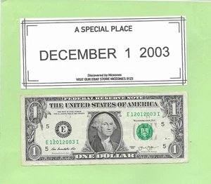 1. DEZEMBER 2003 .. 2013 1 $ E 1201 2003 I .... GEBURTSTAGSSCHEIN 12.01.2003 - Bild 1 von 1