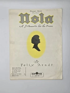 Vintage Noten Klavier Duett - Nola: Eine Silhouette für das Klavier von Felix Arndt - Bild 1 von 4