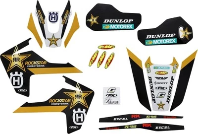 Kit completo de gráficos Factory Effex 25-09620 Rockstar Husqvarna Factory Edition Foto 1 de 2