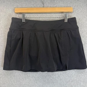 Lands End Swim Skirt Black Womens Size 10 Built In Brief Swimsuit Bottom Beach - Picture 1 of 11