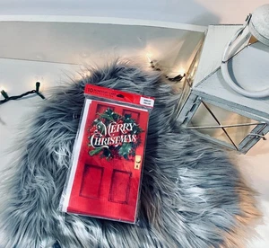 Hallmark Christmas Cards Red Door with Wreath Money Holder 10 Cards + Envelopes - Picture 1 of 3