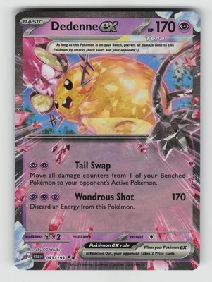 Pokemon - Dedenne ex - 093/193 SV02: Paldea Evolved - Double Rare - NM - Image 1 of 2