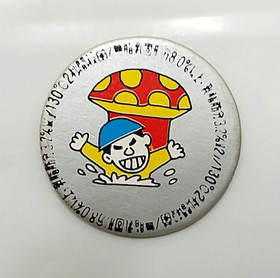 (Game Item) Milk Bottle Cap, 1-6, Super Mario Bros, Famicom, Menko, Nintendo.