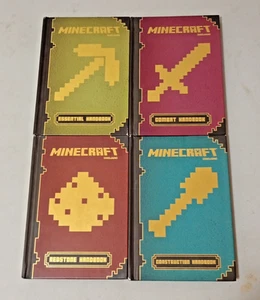 Minecraft 4x Handbook Collection Hardback Essential Redstone Construction Combat - Imagen 1 de 10