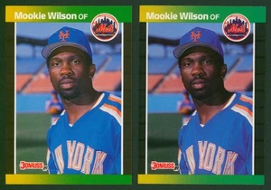 1989 Donruss MOOKIE WILSON #152 NY Mets Rare Double Asterisk SP Error & Correct - Picture 1 of 2