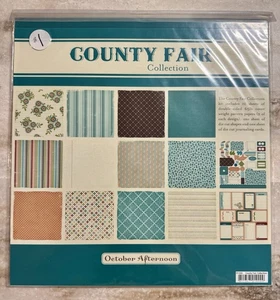 October Afternoon *COUNTRY FAIR* 12x12 Paper Collection Kit 14-Pcs COMPLETE - Picture 1 of 2