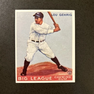 1983 Topps Lou Gehrig 1933 Goudey reimpresiones 160 nr como nuevo + Salón de la fama Yankees de Nueva York Foto 1 de 2