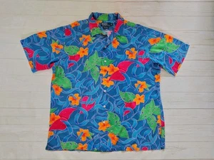 Vintage 90s Polo Ralph Lauren Caldwell Aloha Hawaiian Shirt Men's Size Large - Picture 1 of 9
