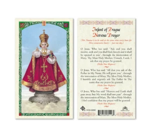 Infant of Prague Novena Prayer - Paperstock Holy Card HC9-029ENL - Picture 1 of 1