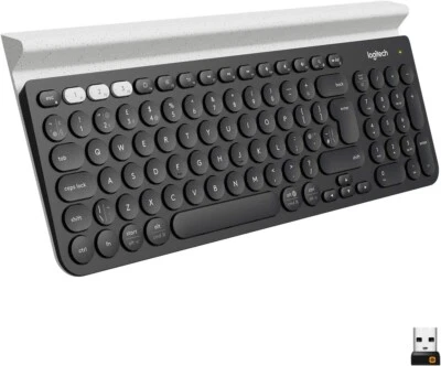 Logitech K780 Multi-Device Wireless Keyboard Full-size Layout Num Keypad UK - Image 1 of 4
