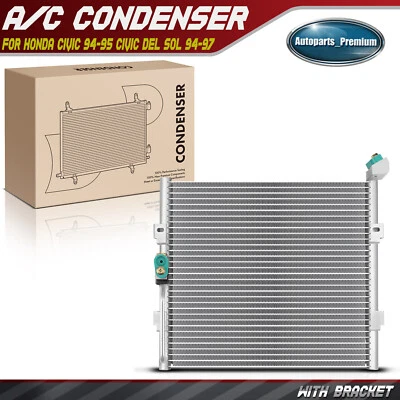 Condensador de aire acondicionado con soporte para Honda Civic 94-95 Civic del Sol 94-97 L4 1,5 L 1,6 L Foto 1 de 4