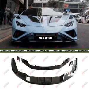 Carbon Fiber Front Bumper Lip Splitter Body Kits For Lamborghini Huracan EVO - Picture 1 of 8