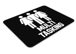 Multi Tasking Dating Mousemat Office Rectangle Mouse Mat Funny - Picture 1 of 1