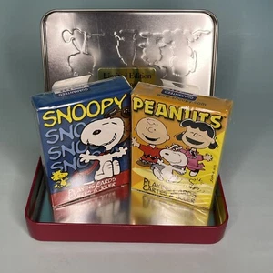 SNOOPY PEANUTS CARTE DA GIOCO SIGILLATE latta da collezione 2 mazzi edizione limitata - Foto 1 di 7