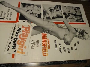 Playgirl After Dark Jayne Mansfield 1960 Movie Poster 27x40 One Sheet Sexy Pose - Picture 1 of 13