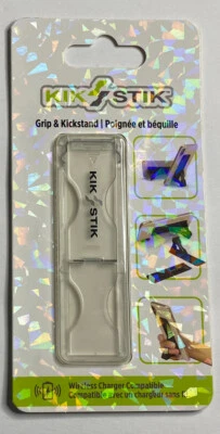 Empuñadura y soporte PureGear KikStik - Compatible con cargador inalámbrico - Transparente Foto 1 de 4