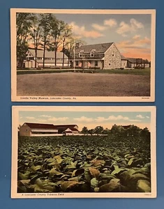 Lancaster County Pennsylvania Vintage Postkarte Lot Tabakfeld Landis Museum - Bild 1 von 2