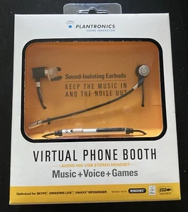 Plantronics .Audio 480 Black In-Ear Computer Headset for Skype / Yahoo Messenger - Picture 1 of 6