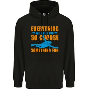 Everything Will Kill You Scuba Diving Funny Diver Childrens Kids Hoodie - Picture 1 of 3