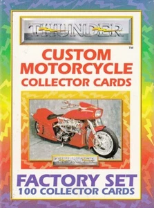 JUEGO DE 100 TR TARJETAS DE COLECCIONISTA DE MOTOCICLETA PERSONALIZADAS THUNDER 1993 TARJETAS BASE DE FÁBRICA - Imagen 1 de 3