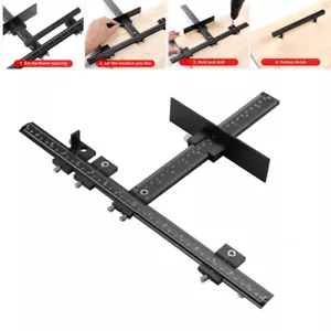 Schrank Hardware Bohrer Vorrichtung verstellbar Stanzer Locator Griff Vorlage Werkzeuge Anleitung - Bild 1 von 12