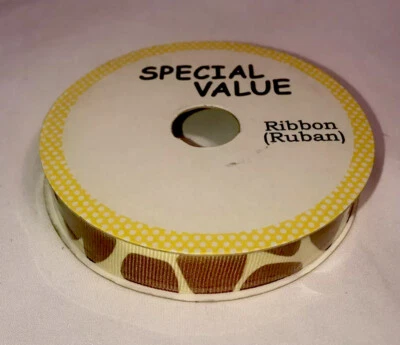 Dog paw print Decorative ribbon 3/8 inch - 3 yards-black & white - NEW - Image 1 of 4