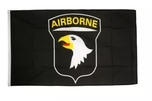 Fahne USA 101st Airborne, schwarz Flagge amerikanische Hissflagge 90x150cm - Bild 1 von 1