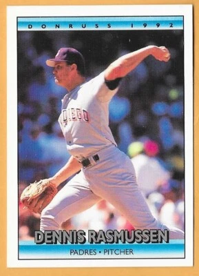 DENNIS RASMUSSEN SAN DIEGO PADRES #245 - DONRUSS NM-MT 1992 - Image 1 of 2