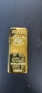 Goldbaren Feuerzeug Gasfeuerzeug Finegold Goldfarben - Bild 1 von 2