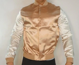 MEN'S SATIN 2 TONE JACKET SIZE MEDIUM - Picture 1 of 4