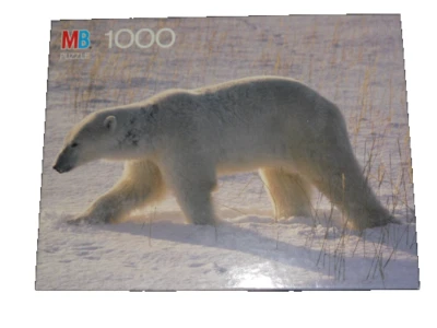 MB 1000 Piezas Puzzle-Naturaleza Oso Polar 1991 #4091-24 Totalmente Nuevo-Sellado Foto 1 de 3