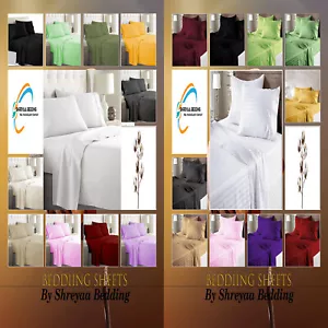 Ultimate Egyptian Cotton 1000TC 4 PCs Sheet Set Select AU Size Multi Colors - Foto 1 di 315
