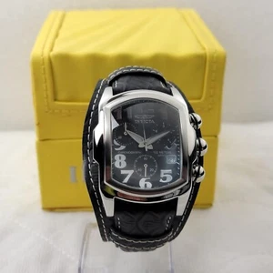 RARE INVICTA LUPAH 11321 CHRONOGRAPH BLACK SWISS QUARTZ MEN'S WATCH NEW BATTERY  - Picture 1 of 10