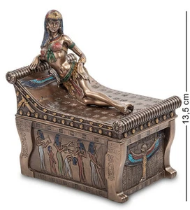 Jewelry Box Veronese Cleopatra Resin Figurine Statue Sculpture 5" MADE IN ITALY - Picture 1 of 5