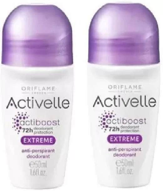 Oriflame Sweden ACTIVELLE Extreme Anti-perspirant PACK OF 2X50ML Deodorant Roll- - Image 1 of 3