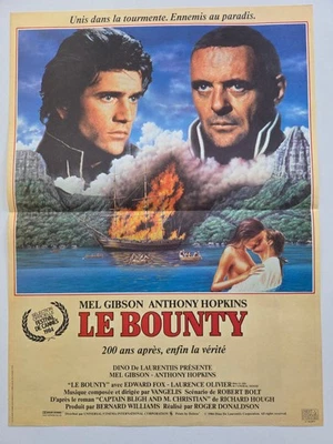 Affiche cinéma originale 52,5 x 39 cm Film LE BOUNTY Mel Gibson Anthony Hopkins - Photo 1/4