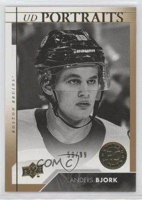 2017-18 Upper Deck Portraits Rookies Gold /99 Anders Bjork #P-101 Rookie RC - Image 1 of 2