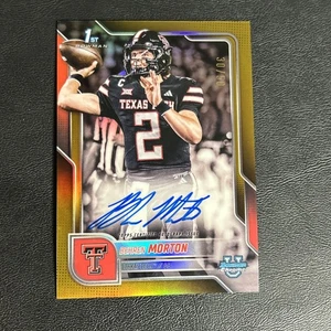 2025 Bowman Chrome U Behren Morton True Gold Auto /50 On Card Texas Tech 1st  - Picture 1 of 2