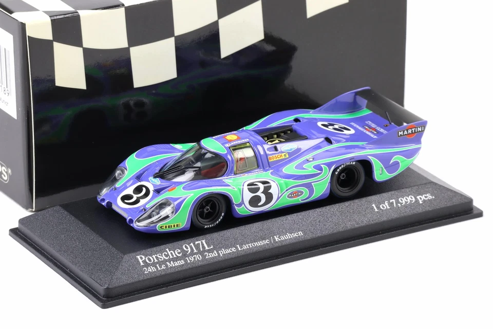 1:43 Minichamps Porsche 917L 24h Le Mans 1970 Hippie #3 Larousse / Kauhsen - Photo 1/3