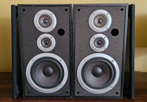 PIONEER S-Z74 100W THREE WAY FRONT PORTED SPEAKERS WITH BLACK CASES - PORTUGAL - Picture 1 of 9
