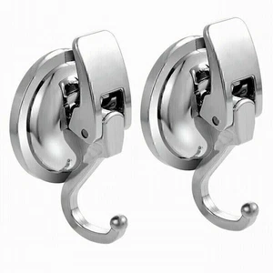 2× Saugnapf Hakenleiste Haken Badezimmer Küche Bad WC Wandhaken Vakuum Saughaken - Bild 1 von 12
