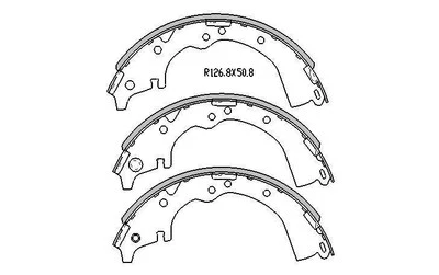 REAR BRAKE DRUM SHOES SET FOR TOYOTA TARAGO YR31R 2.2L 75KW 1/1986-1/1990 R1492 - image 1 of 4